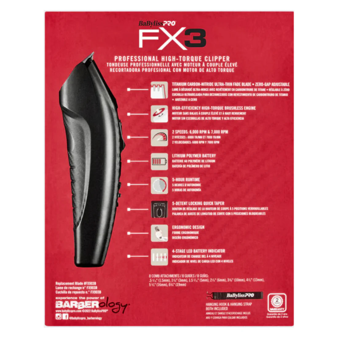 Babyliss Pro FX3 Clipper - Black