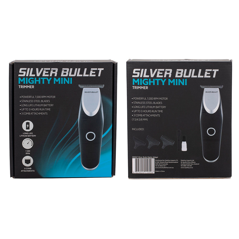 Silver Bullet Mighty Mini Hair Trimmer Nifty Mini Size