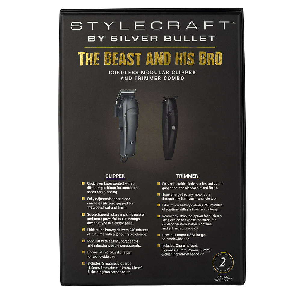 Stylecraft By Silver Bullet Beast and His Bro Clipper Trimmer Duo