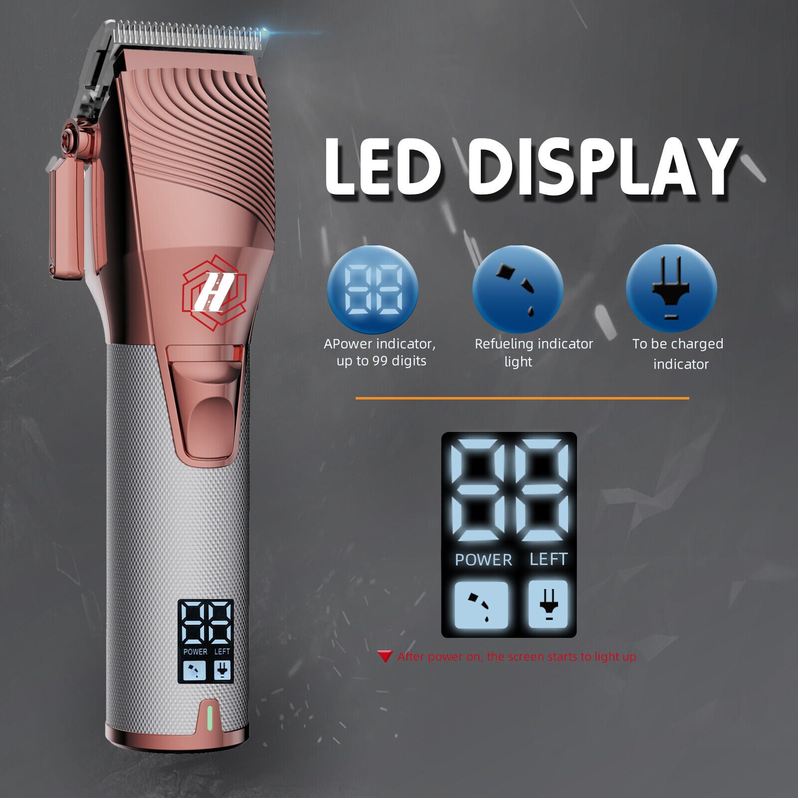Hulk Professional Hair Clipper – Rose Gold