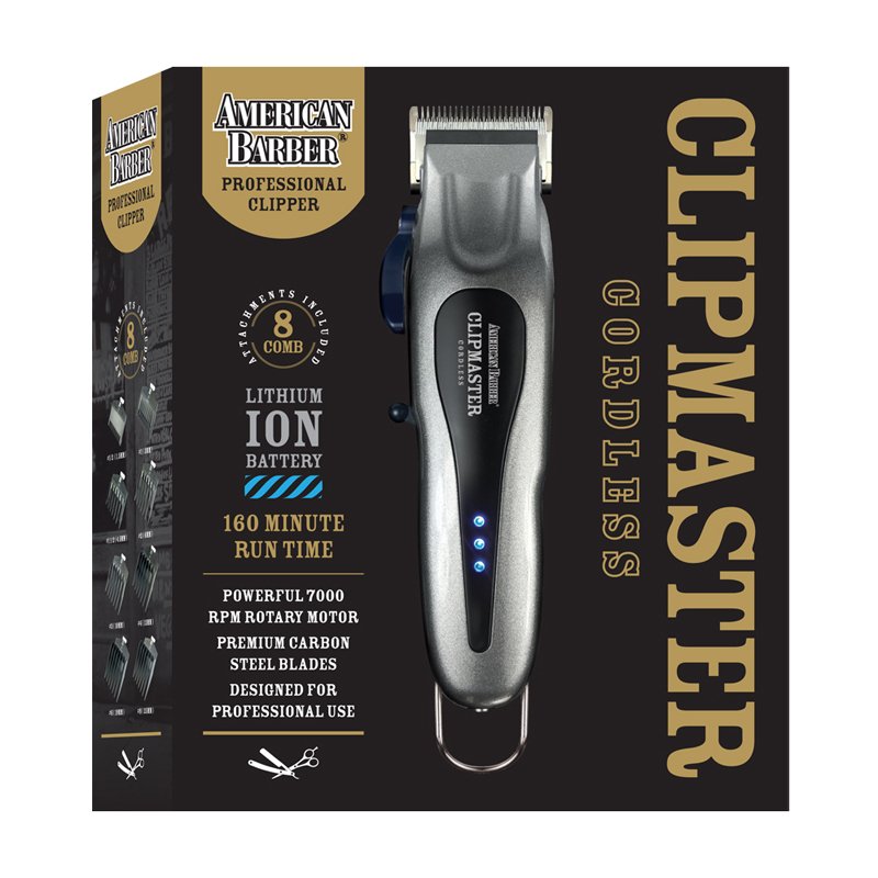 American Barber ClipMaster Cordless Clipper (Silver)