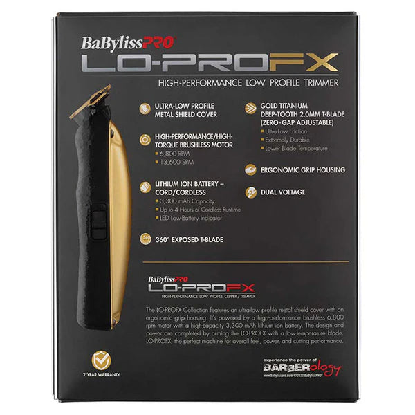 BaBylissPRO Lo-ProFX Gold Low Profile Trimmer
