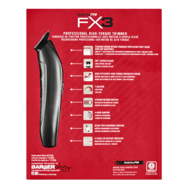 Babyliss Pro FX3 Trimmer - Black